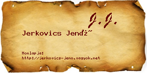 Jerkovics Jenő névjegykártya